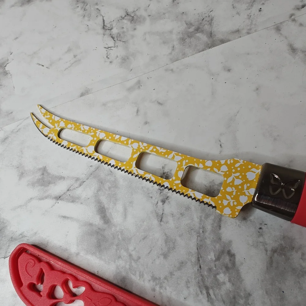 Pioneer Woman Sweet Rose Tomato/Cheese Knife with Sheath